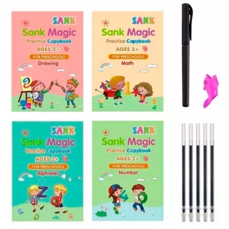 🔥SET 4 LIBROS CALIGRAFÍA MONTESSORI + REGALOS Y ENVÍO GRATIS🎁 "Transforma la práctica de escritura en una experiencia entretenida"