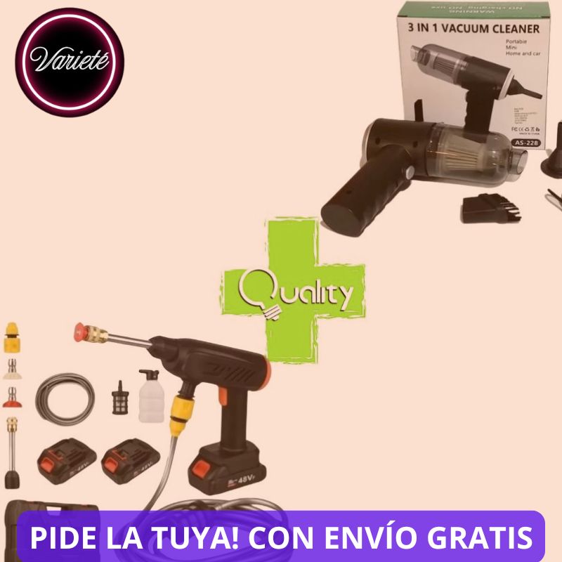 🔥DOBLE PACK!! HIDROLAVADORA + MINI ASPIRADOR+ Envío Gratis🎁 "Un aseo profundo sin gastar mucho tiempo, dinero y energía"