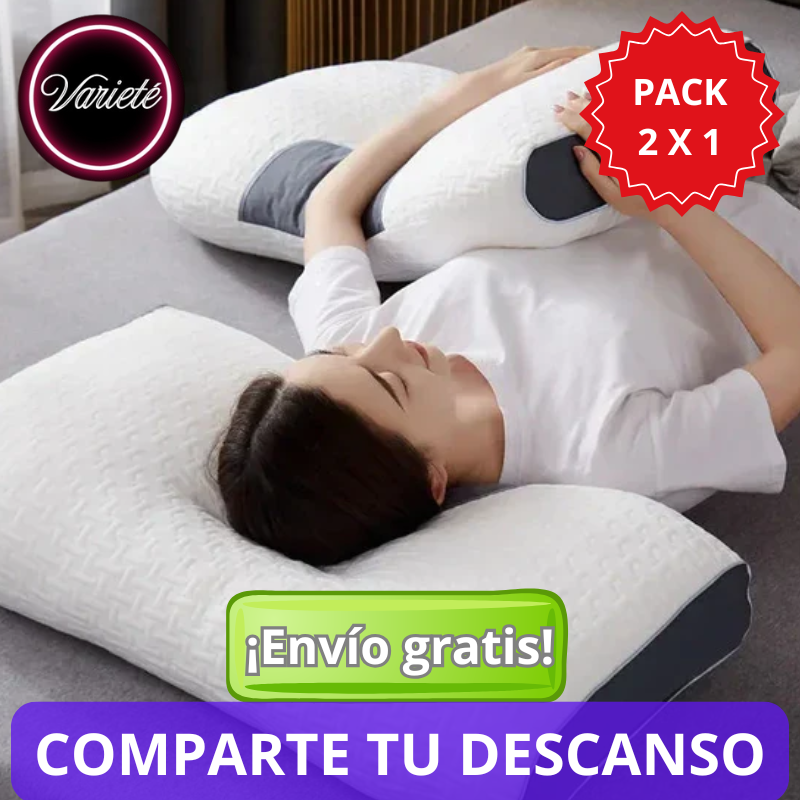 PACK ALMOHADA CERVICAL 2X1. "Recupera tu energía con un sueño reparador"