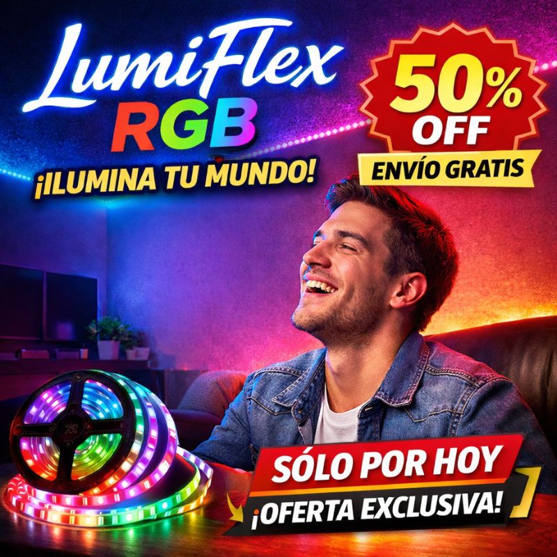 🔥LUZ LED INTELIGENTE 10 METROS + ENVÍO GRATIS🎁 "Crea ambientes que proyecten emoción y comodidad en segundos"
