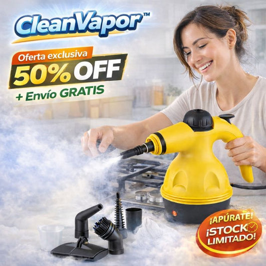 💧LIMPIADOR A VAPOR PORTÁTIL + ENVÍO GRATIS🎁 "Vaporiza la limpieza de tu casa y auto en pocos minutos"