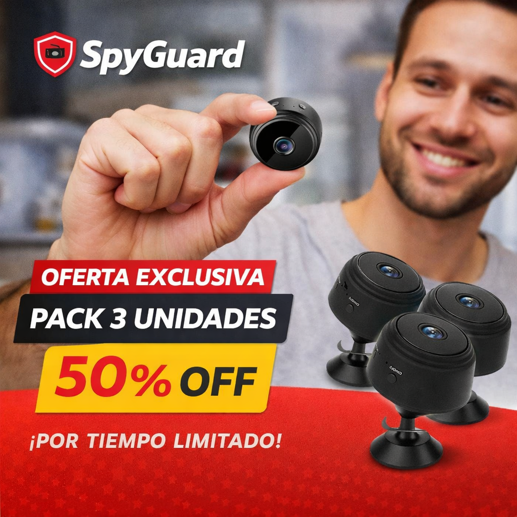🔥PACK 3 MINI CÁMARAS DE SEGURIDAD HD + ENVÍO GRATIS🎁"Controla la seguridad de tu familia desde el celular"