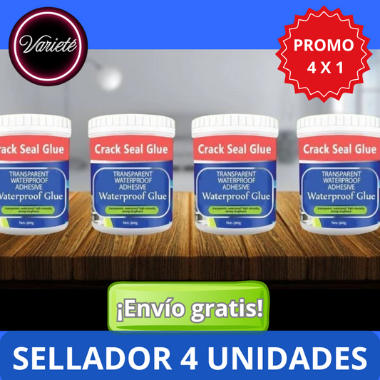 SÚPER PACK 4X1 SELLADORES TRANSPARENTE. "Protege cada rincón de tu casa antes que se vuelva a filtrar"