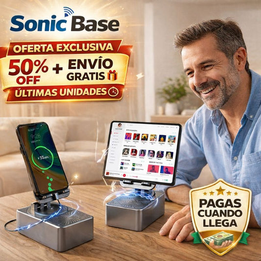 🔥SOPORTE 3 EN 1 GIRO 360° CON PARLANTE BLUETOOTH Y CARGADOR USB + ENVÍO GRATIS🎁 "Mejora el ángulo de visión y batería del celular hoy mismo"