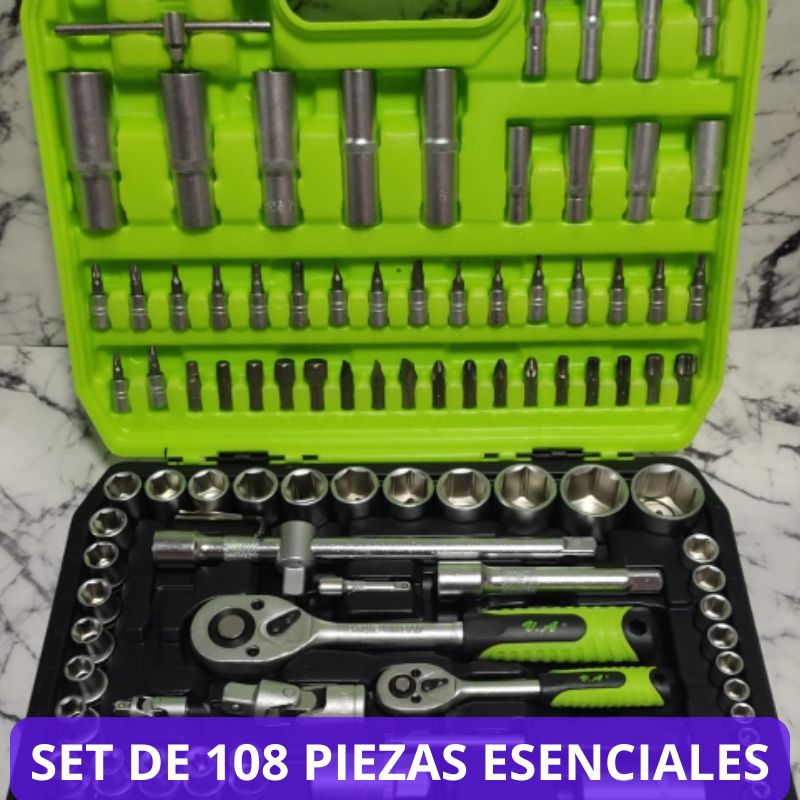 🔥CAJA DE HERRAMIENTAS 108 PIEZAS⚡ "Olvídate de las viejas herramientas perdidas en casa"