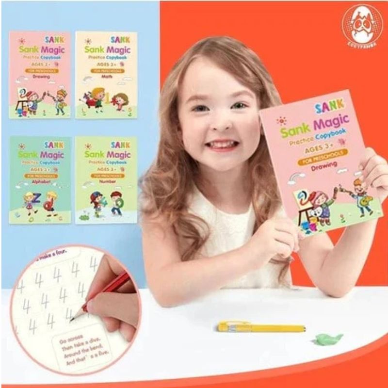 🔥SET 4 LIBROS CALIGRAFÍA MONTESSORI + REGALOS Y ENVÍO GRATIS🎁 "Transforma la práctica de escritura en una experiencia entretenida"