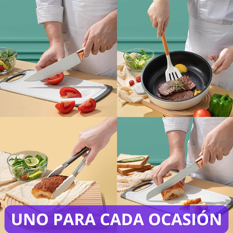 🔥SET 19 UTENSILIOS DE COCINA⚡️"Moderniza y organiza lo que más necesitas para cocinar en casa"
