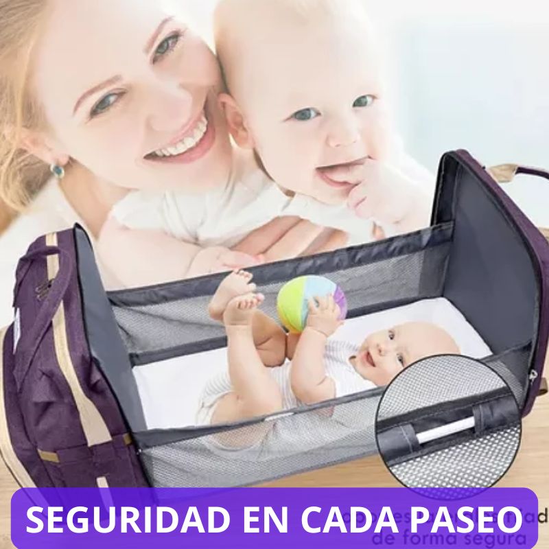 MOCHILA MATERNAL 3 EN 1. "Imagina llevar todo para tu bebé, además de una pañalera y cuna portátil"