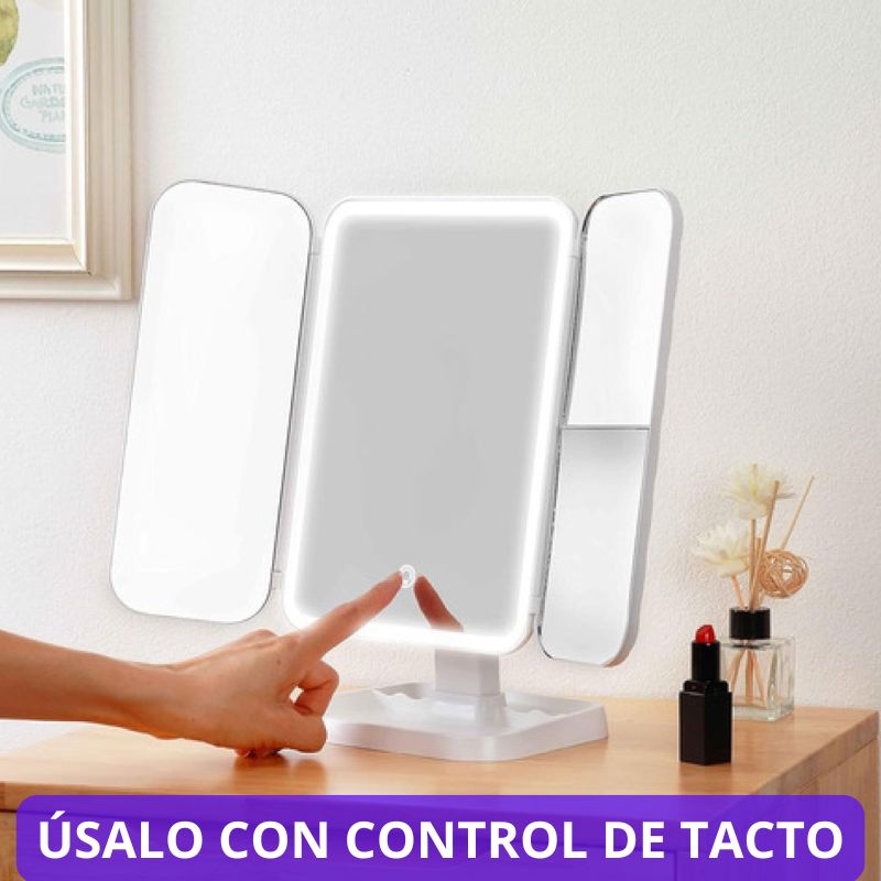 🔥ESPEJO LUZ LED⚡️"Transforma tu rutina de maquillaje con tecnología LED al instante"