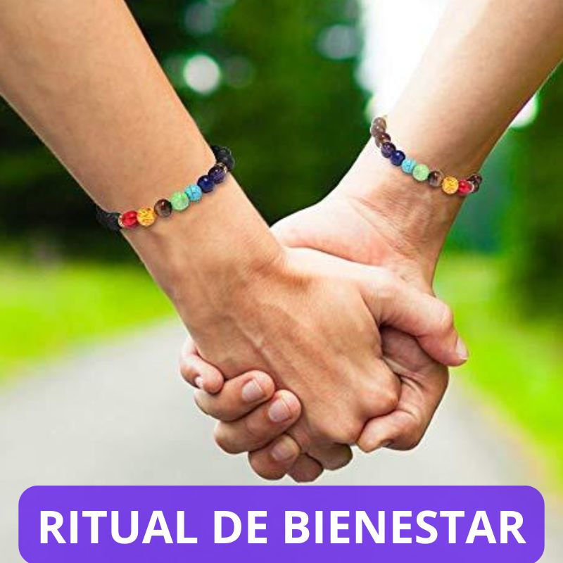 2 PULSERAS "7 CHAKRAS" PARA PAREJA . ¿Con quien compartirías este símbolo de conexión espiritual?