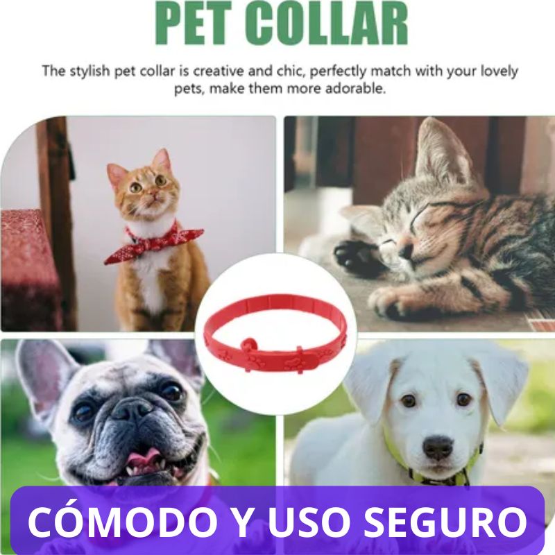 COLLAR ANTI PULGAS PARA PERROS Y GATOS. "Imagina poder proteger a tu amigo peludito cada día"