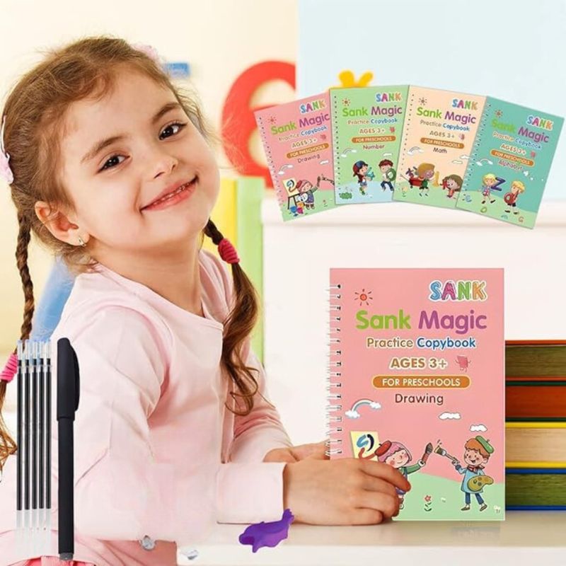 🔥SET 4 LIBROS CALIGRAFÍA MONTESSORI + REGALOS Y ENVÍO GRATIS🎁 "Transforma la práctica de escritura en una experiencia entretenida"