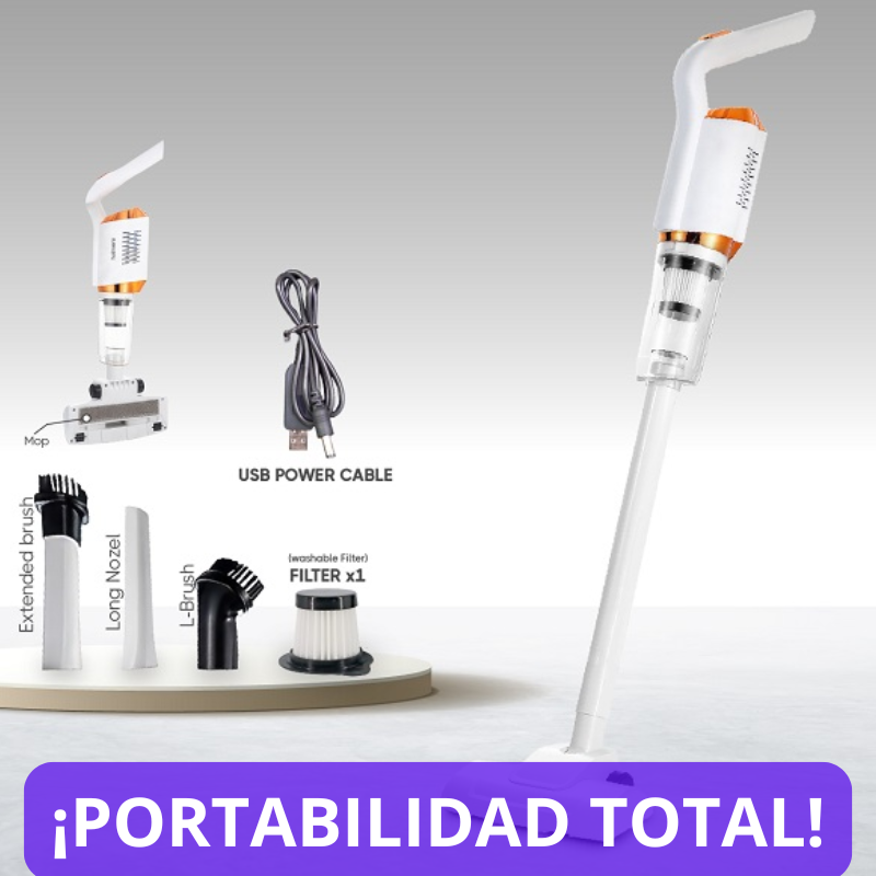 🔥ASPIRADORA INALÁMBRICA RECARGABLE⚡️"Olvídate de los pelos y polvo volando por la casa en minutos"