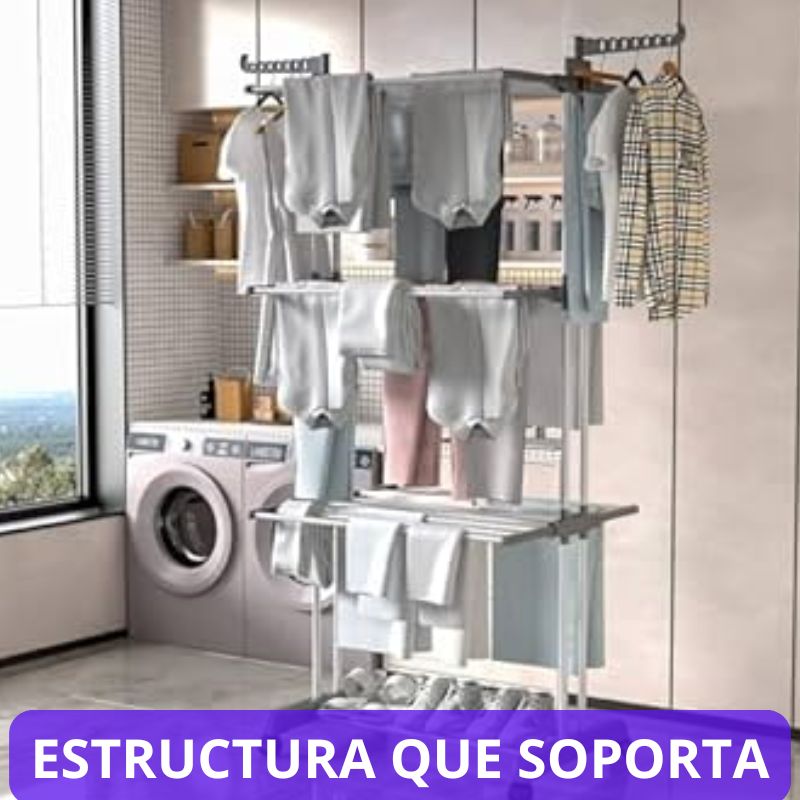 TENDEDERO DE ROPA 4 NIVELES. "Transforma tu rutina de secado de ropa"
