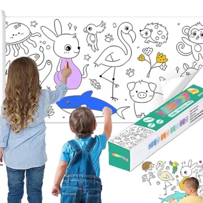 🎨ROLLO DE 3 METROS PARA PINTAR + ENVÍO GRATIS🎁 "Despierta la creatividad de tus hijos en forma entretenida"